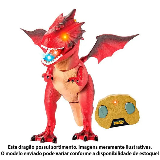 Boneco Dragão com Controle Remoto - DM Toys