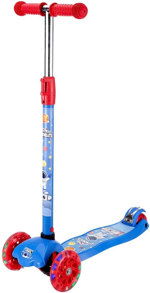 Patinete Infantil Astronauta Foguete Azul Ajustável - DM Toys