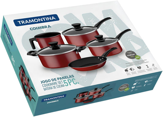 Jogo de Panelas Antiaderente 5 peças - Tramontina