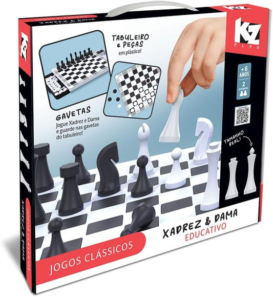 Tabuleiro Xadrez e Dama - Elka