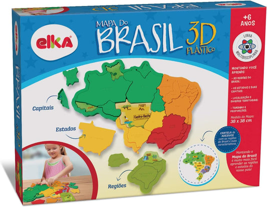 Mapa do Brasil 3D - Elka
