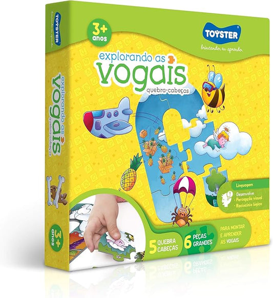 Quebra-cabeças Explorando as Vogais - Toyster