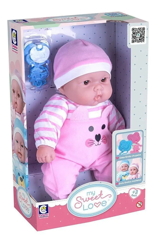 Boneca Sweet Love + Chupeta - Cotiplas
