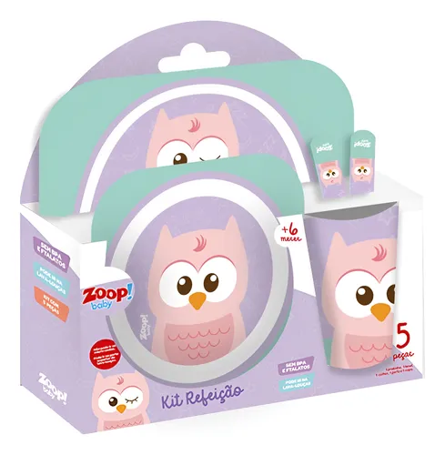 Kit Alimentação Infantil 5 Peças - ZOOP TOYS