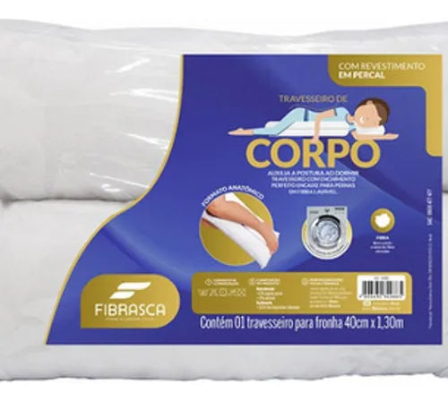 Travesseiro De Corpo Anatômico Multiuso Gestante Lavável - Fibrasca