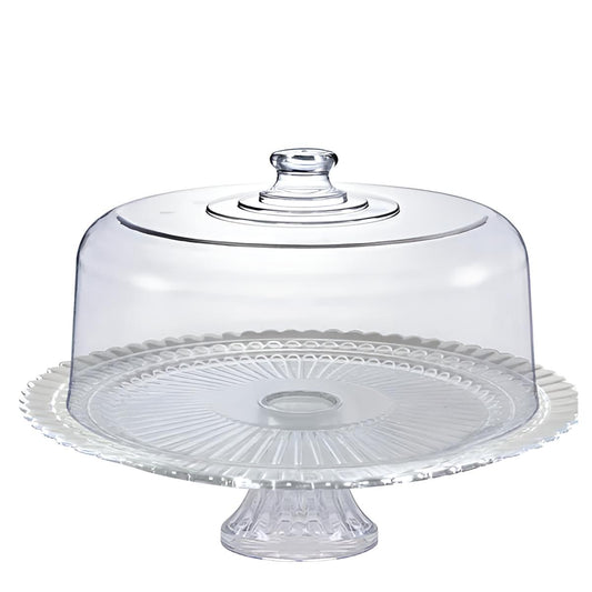 Boleira de Vidro com Pé e Tampa Acrílica - Ruvolo