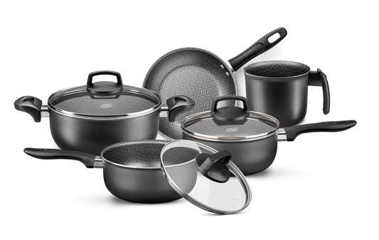 Conjunto de Panelas Madri Supra Grafite Com 5 Peças - MTA