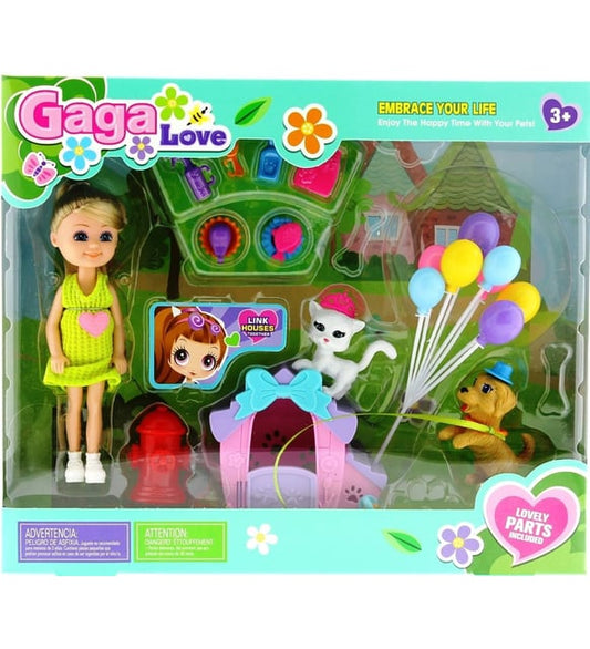 Boneca Saga Love com Pets e Acessórios - Fenicia