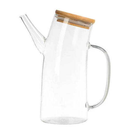 Galheteiro em Vidro Borossilicato com Tampa de Bambu 750 ml - Full Fit
