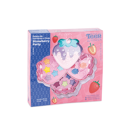 Paleta de Sombras e Gloss Strawberry - Fenzza