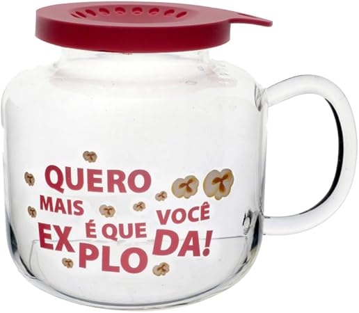 Pipoqueira para Microondas em Vidro Borossilicato 2L - Full Fit