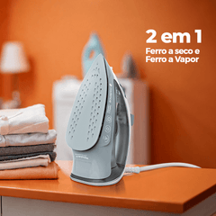 Ferro de Passar a Vapor e a Seco 127V Cinza- Cadence