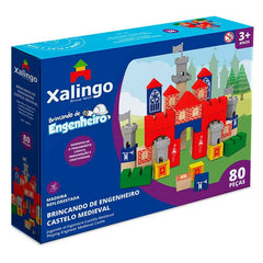 Brincando de Engenheiro Castelo Medieval 80 peças - Xiaolingo