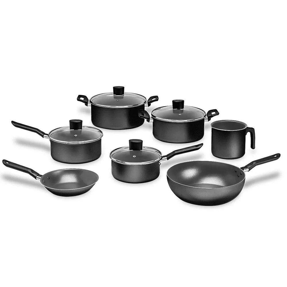 Jogo de Panelas Ebony Antiaderente 7 Peças - Brinox