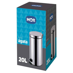 Lixeira Aço Inox Ágata 20L - Mor