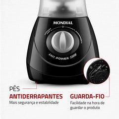 Liquidificador Easy Power Preto 127V - Mondial