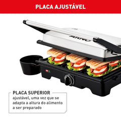 Grill Dual Inox Abertura 180°  127V - Arno