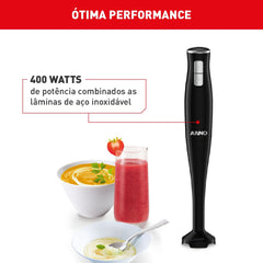 Mixer Portátil Turbomix Inox 127V - Arno