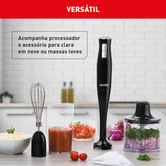 Mixer Portátil Turbomix Inox 127V - Arno