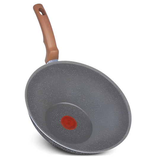 Frigideira Wok Antiaderente Natural Stone 28cm - Rochedo