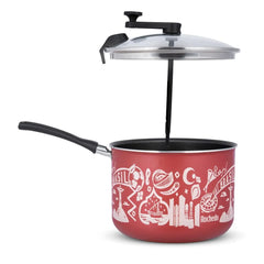 Pipoqueira Rochedo 20cm Antiaderente Vermelho