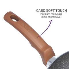 Frigideira Wok Antiaderente Natural Stone 28cm - Rochedo