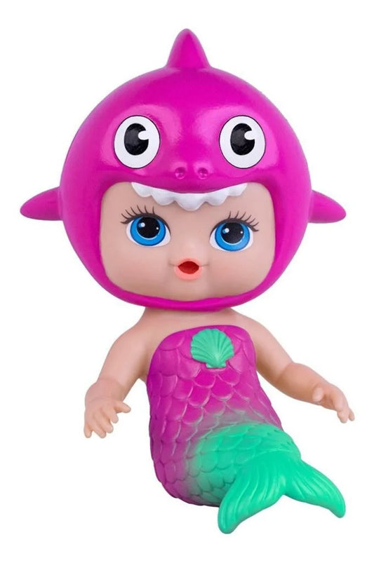 Boneca Acqua Marina Tubarãozinho Rosa - Super Toys