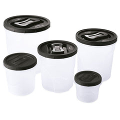 Conjunto com 5 Potes de Plástico - Plasútil