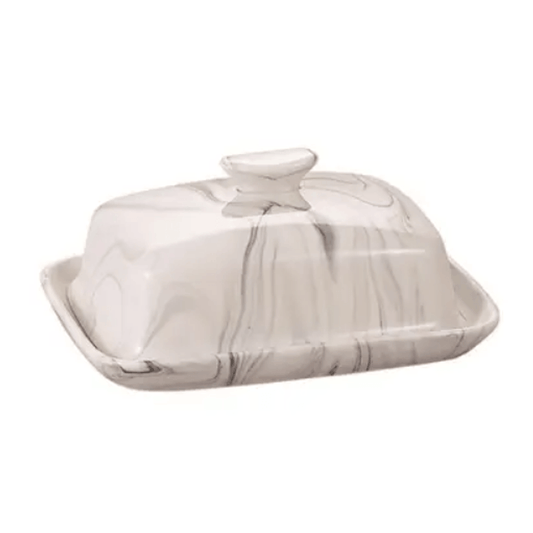 Manteigueira de Porcelana Marble 18cm