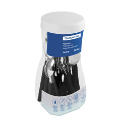 Faqueiro Leme em Aço Inox 20 Peças Preto - Tramontina