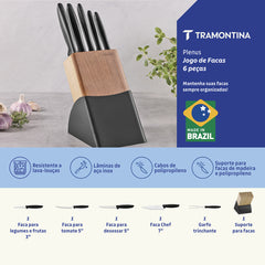 Jogo de Facas Plenus 6 peças - Tramontina