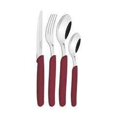 Faqueiro Carmel Aço Inox 24 Peças Vermelho - Tramontina