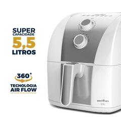 Fritadeira Air Fryer Antiaderente 5,5L - Britania