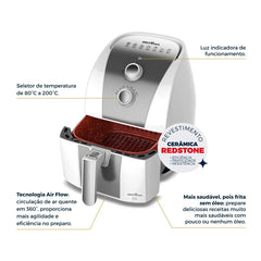 Fritadeira Air Fryer Antiaderente 5,5L - Britania