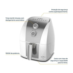 Fritadeira Air Fryer Antiaderente 5,5L - Britania