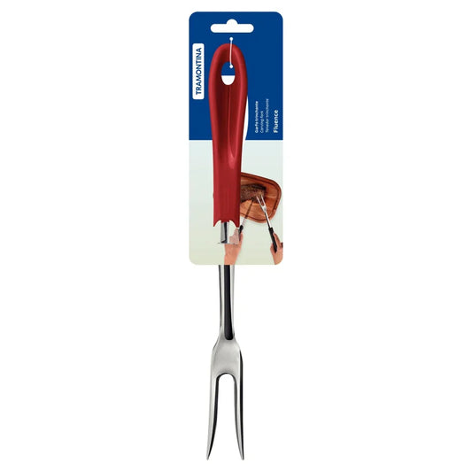 Garfo Trinchante Inox Cabo Vermelho - Tramontina