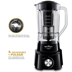 Liquidificador Diamante 127V Preto - Britânia