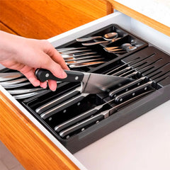 Organizador de Talheres Preto - Martiplast