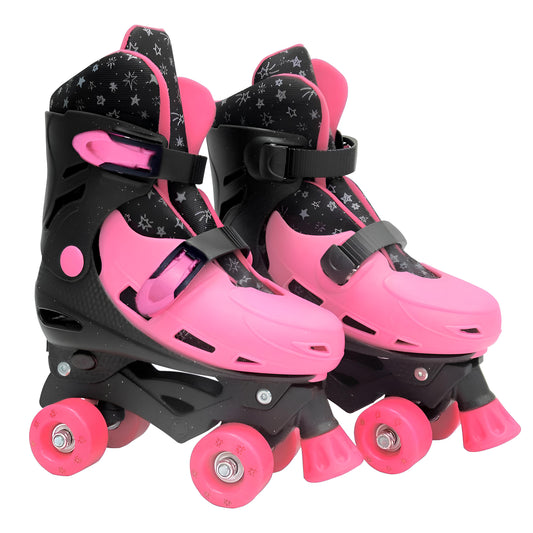 Patins Roller Ajustável Pink Glitter (33-36) - Dm Brasil
