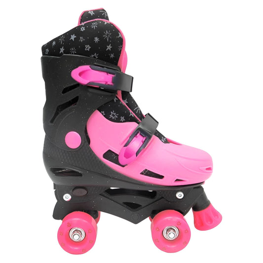 Patins Roller Ajustável Pink Glitter (33-36) - Dm Brasil