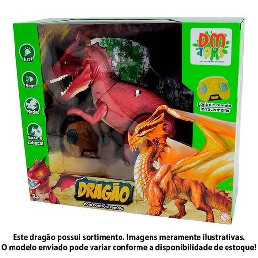 Boneco Dragão com Controle Remoto - DM Toys