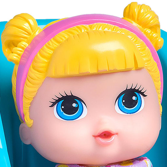 Boneca Mini Babys com Bebê Conforto - Super Toys
