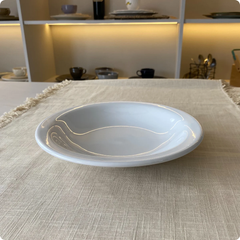 Prato Branco de Porcelana 23cm - Oxford