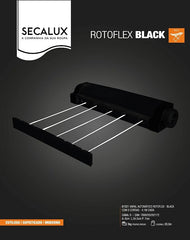 Secalux Varal Automático Rotoflex 5 Cordas,  Preto