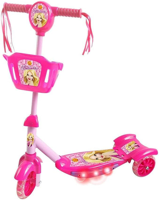 Patinete Rosa com Cesta - Dm Brasil