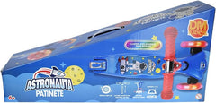 Patinete Infantil Astronauta Foguete Azul Ajustável - DM Toys