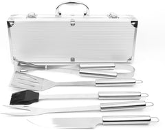 Kit Churrasco 5 Peças Aço Inox com Maleta - Clink