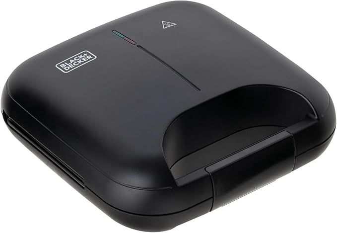 Grill Elétrico e Máquina de Waffle 2 em 1 - BLACK+DECKER Sanduicheira Grill com Chapas Antiaderente