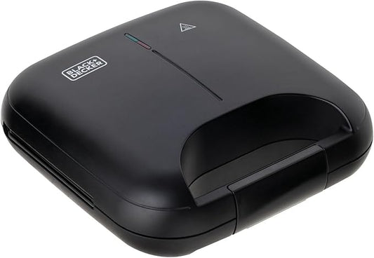 Grill Elétrico e Máquina de Waffle 2 em 1 - BLACK+DECKER Sanduicheira Grill com Chapas Antiaderente