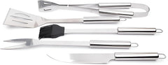Kit Churrasco 5 Peças Aço Inox com Maleta - Clink